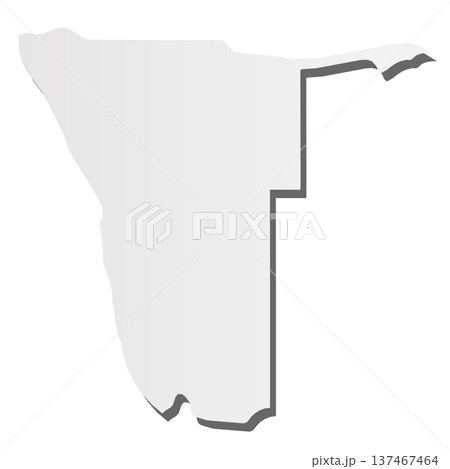 Namibia - grey 3d-like silhouette map of country area with dropped shadow. Simple flat vector illustration. Namibia - grey 3d-like silhouette map of country area with dropped shadow. Simple flat vector illustration. 137467464