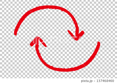 Simple hand-drawn arrows in a crayon style 137468460