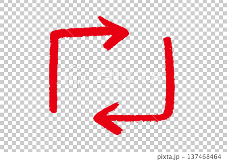 Simple hand-drawn arrows in a crayon style 137468464
