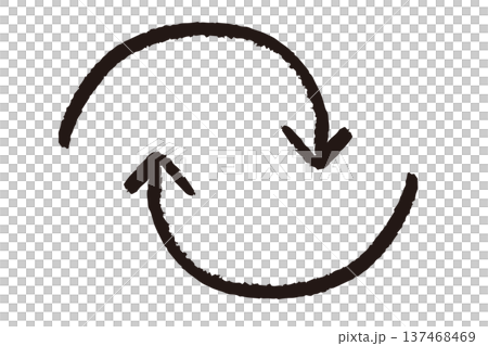 Simple hand-drawn arrows in a crayon style 137468469