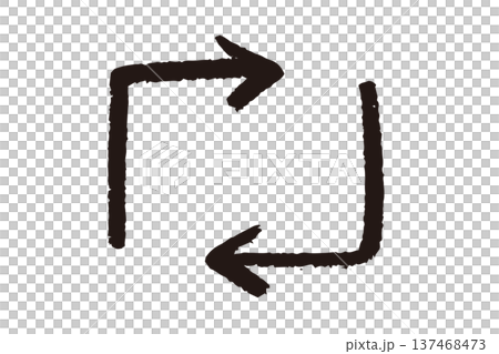 Simple hand-drawn arrows in a crayon style Simple hand-drawn arrows in a crayon style 137468473