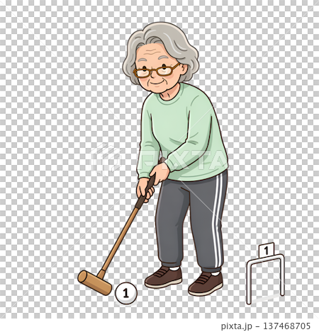 高齢者の日常（グラウンドゴルフ） 137468705