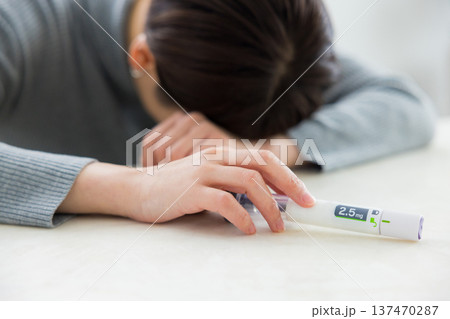 自己注射 皮下注射と副作用イメージ 自己注射 皮下注射と副作用イメージ 137470287