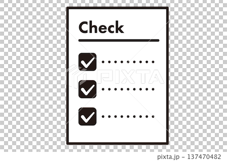 簡易核對錶，黑色圖標 137470482