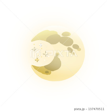 星と三日月のイラスト 137470511