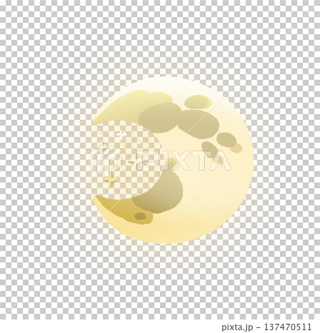 星と三日月のイラスト 137470511