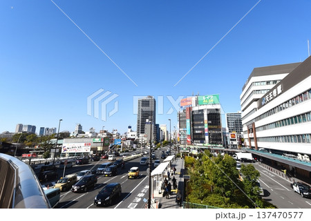 大阪市のJR天王寺駅と谷町筋（大阪市天王寺区） 137470577