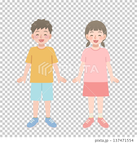 Smiling child's illustration Smiling child's illustration 137471554