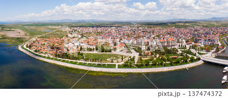 Aerial view of architecture of Beysehir. Turkey Aerial view of architecture of Beysehir. Turkey 137474372