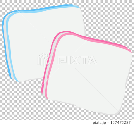 簡單的紗布插圖向量素材 137475287