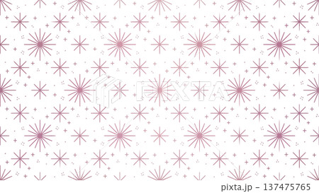 背景に輝く星と宝石やダイヤが幾何学的に配置された美しいシームレスパターン 137475765