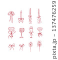 Whimsical Christmas holiday hand drawn doodle clipart set. 137476259