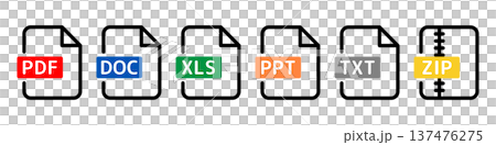 Document Icon Set Document Icon Set 137476275