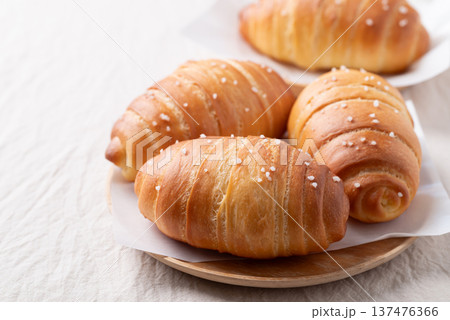 Salt bread (Shio pan) with sea salt flakes Salt bread (Shio pan) with sea salt flakes 137476366
