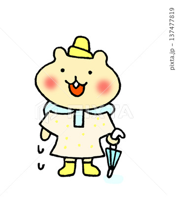 梅雨ファッションのかわいいイラスト 137477819