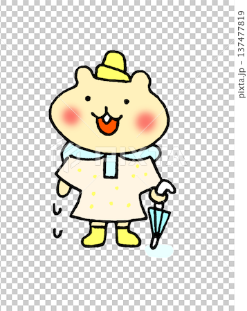 梅雨ファッションのかわいいイラスト 137477819