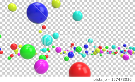 顏色球文本空間背景16:9 CG白色背景 顏色球文本空間背景16:9 CG白色背景 137478036