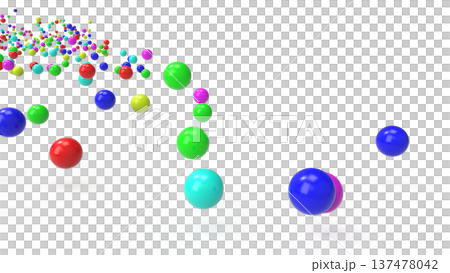 顏色球文本空間背景16：9 CG白色背景 137478042