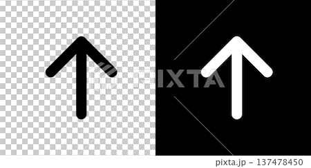 Up arrow/rising simple icon (vector) 137478450