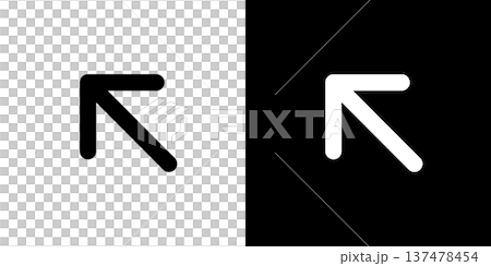 左上角斜箭頭圖示(向量圖) 左上角斜箭頭圖示(向量圖) 137478454