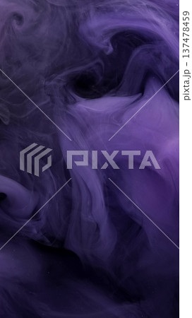 Paint mist. Fog cloud splash. Purple blue color glitter pigment vapor fume water flow texture on abstract art defocused background. Paint mist. Fog cloud splash. Purple blue color glitter pigment vapor fume water flow texture on abstract art defocused background. 137478459