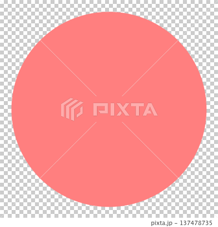 A simple, light red circular shape that can be used as a background or icon. 137478735
