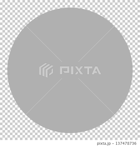 A simple gray circle shape that can be used as a background or icon. 137478736