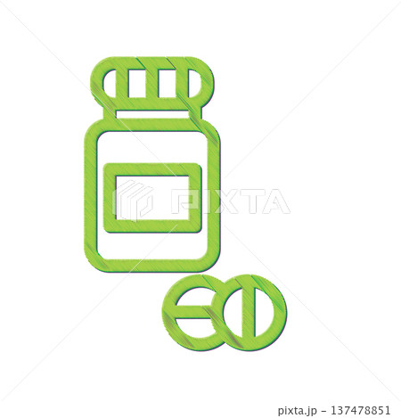 Medicine bottle icon design template 137478851