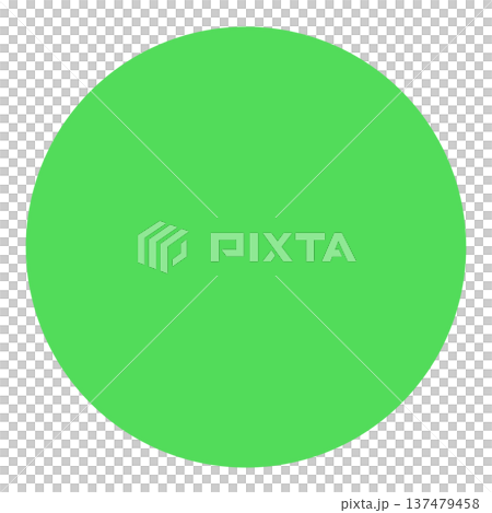 A simple green circle shape that can be used as a background or icon. 137479458