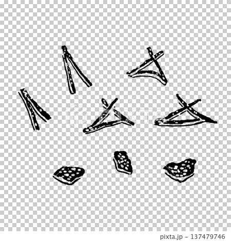 ゆずの皮の飾り切り(薬味)セットイラスト ゆずの皮の飾り切り(薬味)セットイラスト 137479746