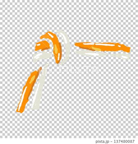 飾り切り野菜(紅白結び)のイラスト 飾り切り野菜(紅白結び)のイラスト 137480087