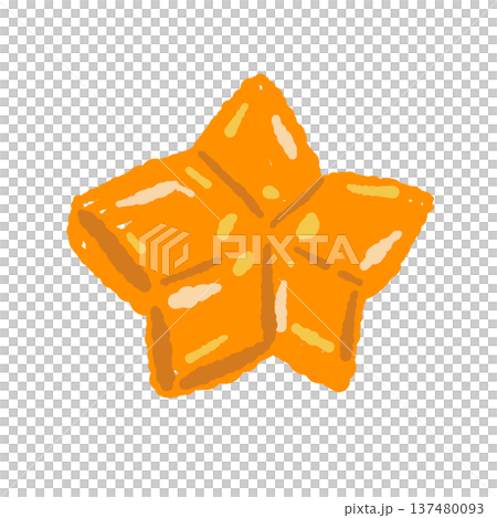 桔梗型（星型）の飾り切り人参のイラスト 137480093