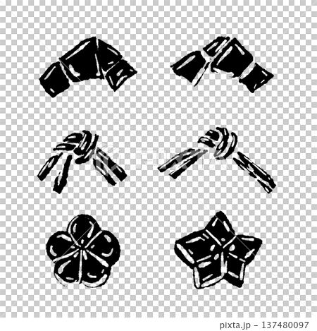 Decorative cut vegetable silhouette set illustration Decorative cut vegetable silhouette set illustration 137480097