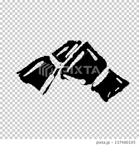 Monochrome silhouette of Matsuba radish (decorative cut) Monochrome silhouette of Matsuba radish (decorative cut) 137480105