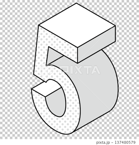 數字「5」的簡單圖示 數字「5」的簡單圖示 137480579