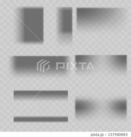 Realistic Drop Shadow Effect Set. Vector...のイラスト素材 [137480663] - PIXTA