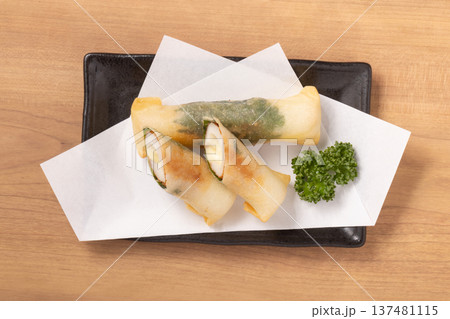 しそ巻き ちくわチーズ 春巻き しそ巻き ちくわチーズ 春巻き 137481115