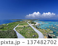 宮古島の観光名所・東平安名崎の遊歩道と青い海 137482702