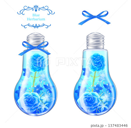 青い花のハーバリウム 137483446