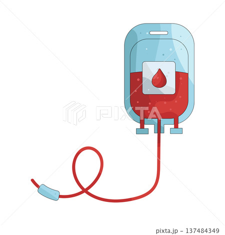 Illustration of blood bag Illustration of blood bag 137484349
