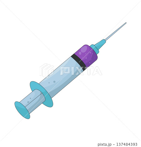 Illustration of syringe 137484393