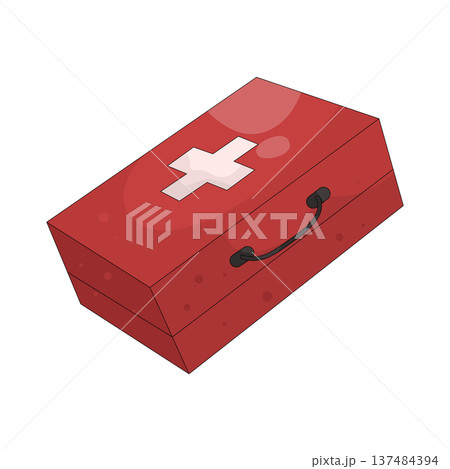 Illustration of first aid kit Illustration of first aid kit 137484394