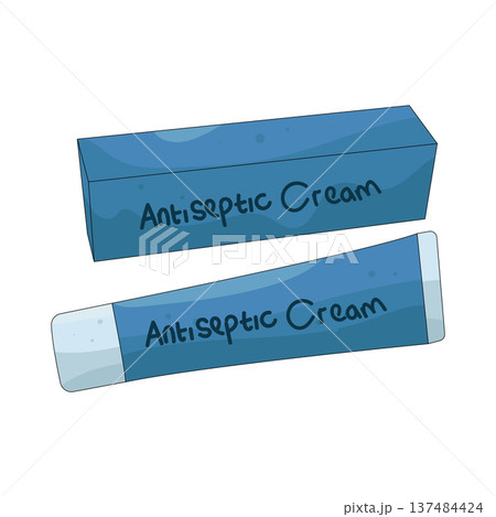 Illustration of antiseptic cream Illustration of antiseptic cream 137484424