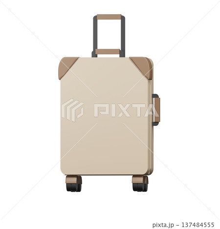 キャリーケースの3Dイラスト｜旅行・出張イメージ 137484555