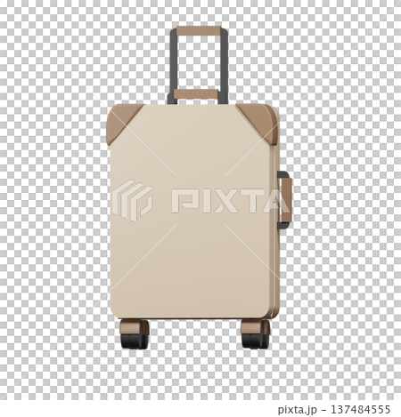 キャリーケースの3Dイラスト｜旅行・出張イメージ 137484555