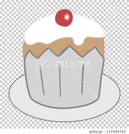 Cupcake illustration 137484785