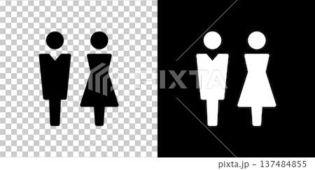 現代男女廁所圖標 137484855