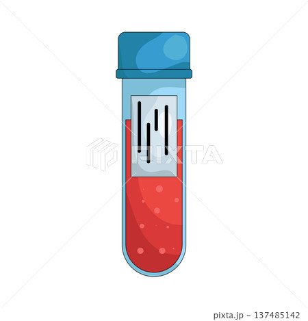 Illustration of blood sample Illustration of blood sample 137485142