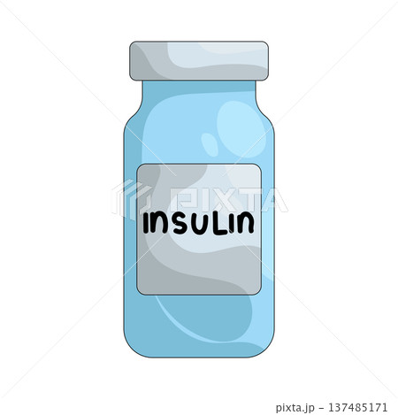 Illustration of insulin vial bottle Illustration of insulin vial bottle 137485171