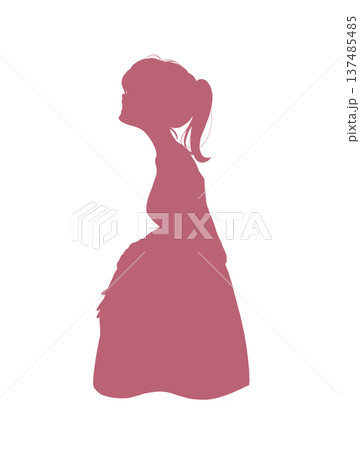 穏やかな妊婦さん シルエット 穏やかな妊婦さん シルエット 137485485